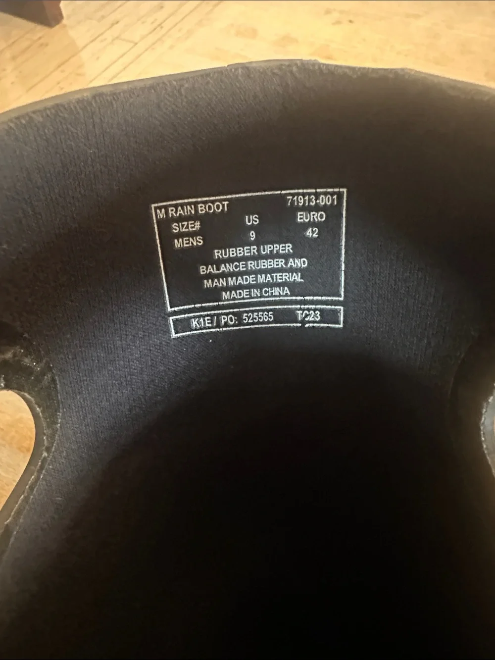 Classic Black Waterproof Rubber Rain Boots